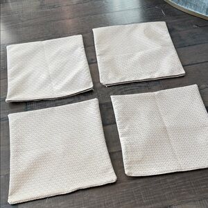 NWOT SET OF 4 pillow shams custom made Elegant Cream Accent Pillow Covers